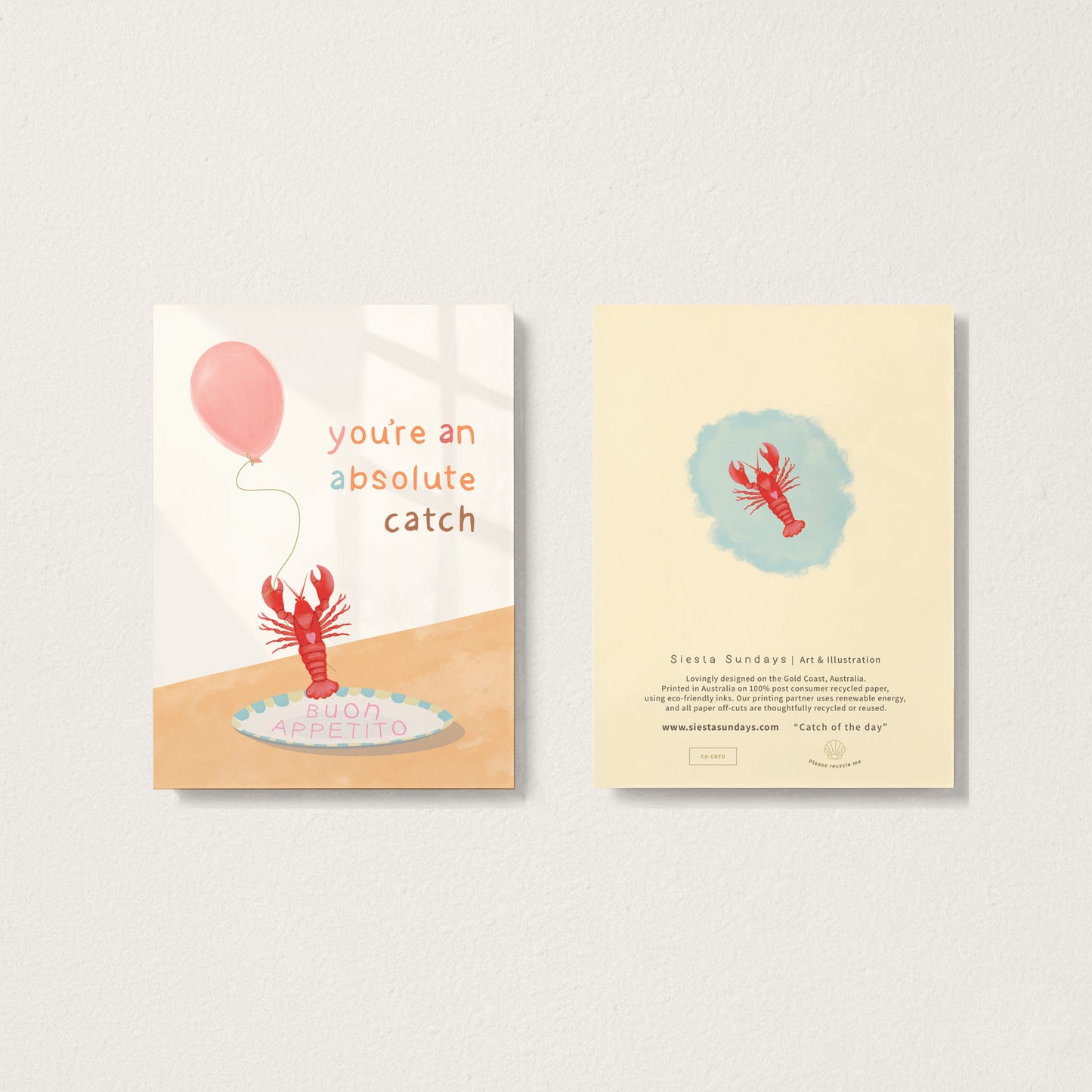 Catch of the day - Birthday or Love Card