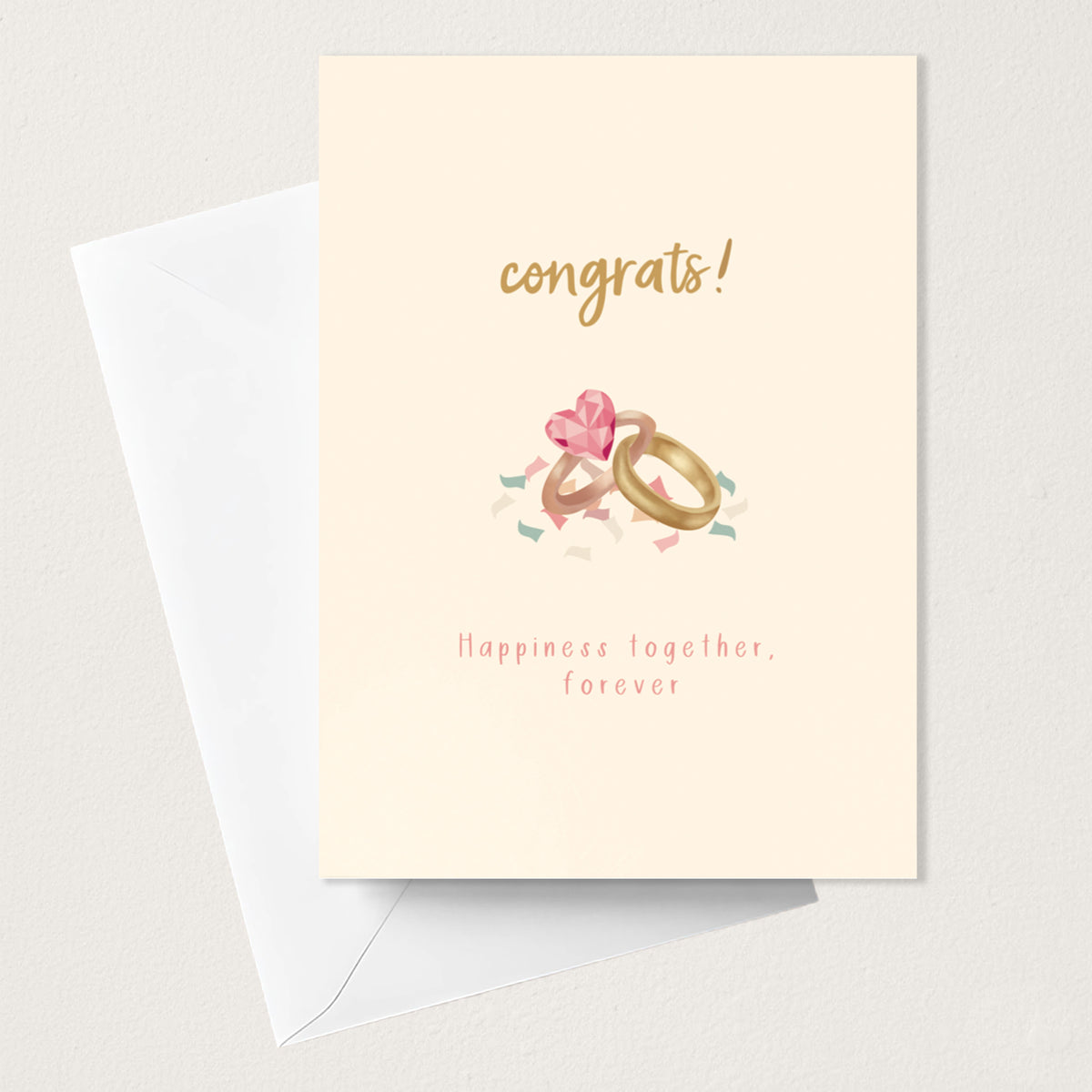 Happiness together - Wedding card