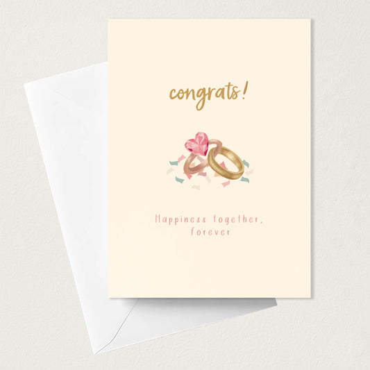 Happiness together - Wedding card