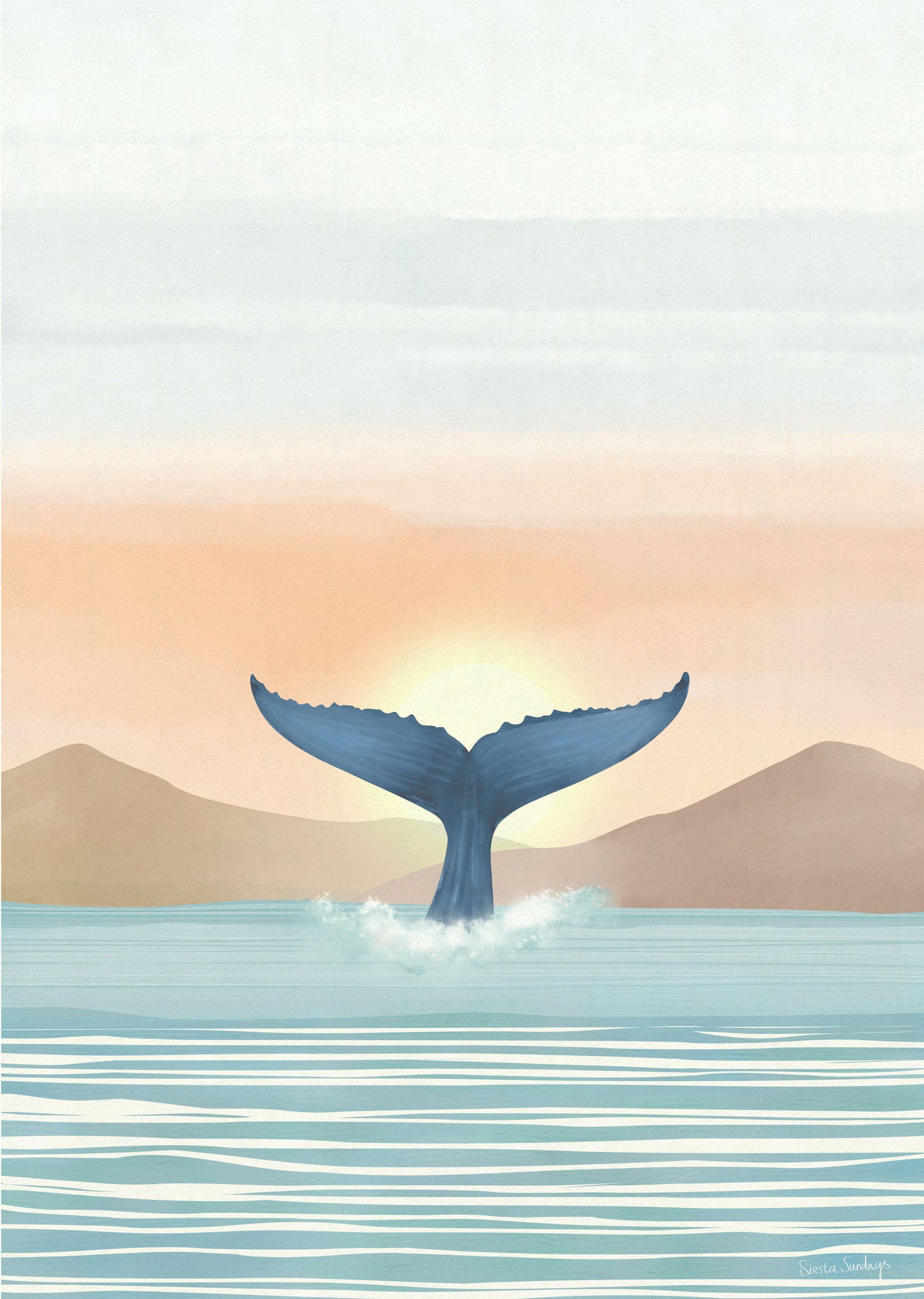 Whale's Welcome Coastal Fine Art Print