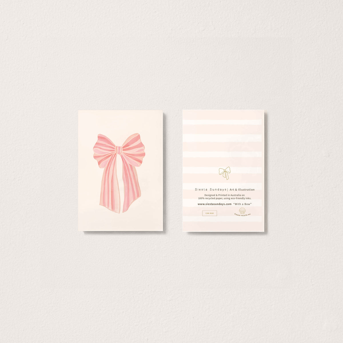 With a bow - Birthday or Love mini card