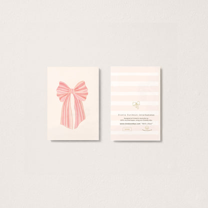 With a bow - Birthday or Love mini card