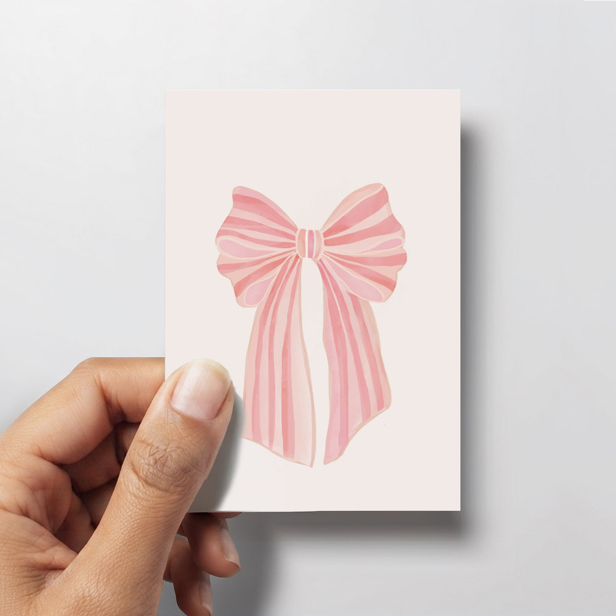 With a bow - Birthday or Love mini card