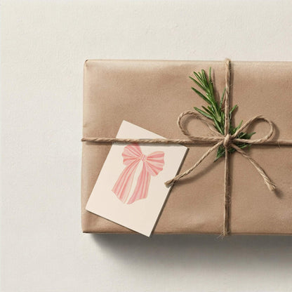With a bow - Birthday or Love mini card